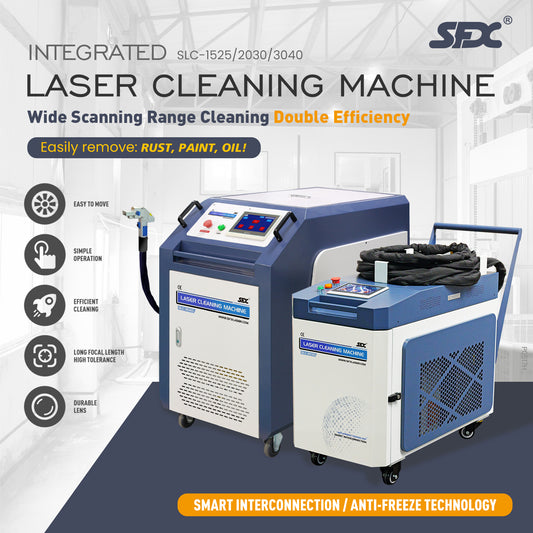 SFX 2000W Laser Cleaning Machine 300mm Scan Width Laser Rust Removal with Smart Control & Anti-Freeze System Laser Cleaner for Metal Paint Oil