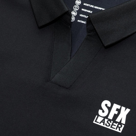 SFX Premium Polo Shirt with 3D Silicone Logo Cotton Ice Silk Stretch Work Shirt