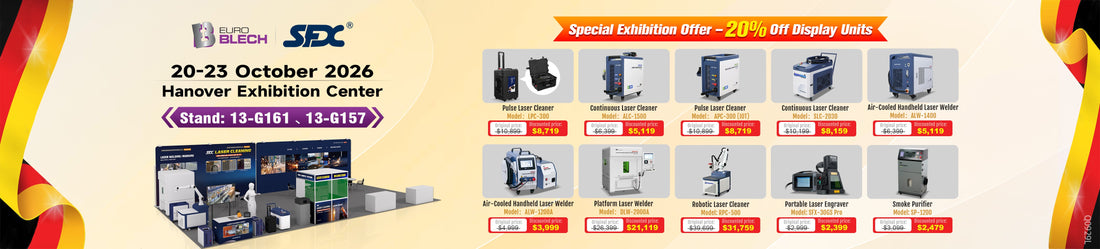 Meet SFX Laser at EuroBLECH 2026 in Hanover: Save 20% on Display Laser Cleaning & Welding Machines
