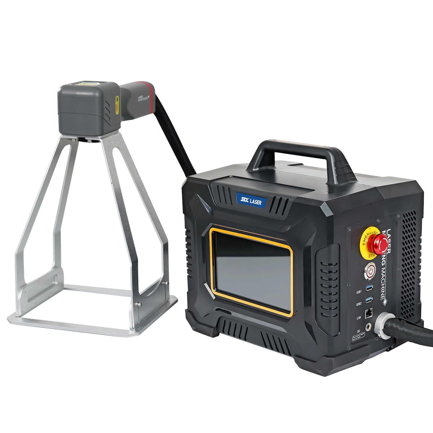 SFX 60W Portable Fiber Laser Engraver Handheld Laser Marking Machine Fiber Laser Marker for Metal & Non-Metal Materials
