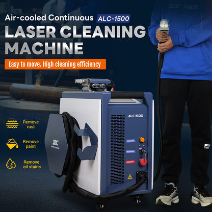 SFX 1500W Air-Cooled Laser Cleaning Machine 250mm Wide Scan Continuous Laser Cleaner 220V Smart IoT Remote Portable Laser Rust Removal for Rust Paint Oil Stains