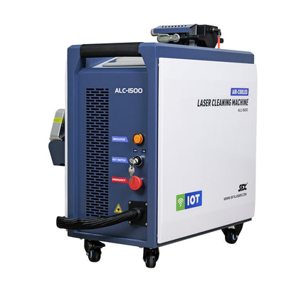 SFX 1500W Air-Cooled Laser Cleaning Machine 250mm Wide Scan Continuous Laser Cleaner 220V Smart IoT Remote Portable Laser Rust Removal for Rust Paint Oil Stains