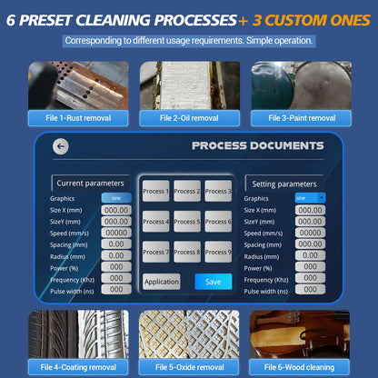 SFX 300W IOT Air-cooled Laser Cleaning Machine AC110V-220V Pulsed Laser Rust Removal for Wood Rust Paint Oil Stains Coating