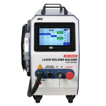 SFX 1200W Air-Cooled Handheld Fiber Laser Welder 2-in-1 Welding & Cleaning 220V Portable Laser Welding Machine with Auto Wire Feeder for Metal Stainless Steel Aluminum Copper