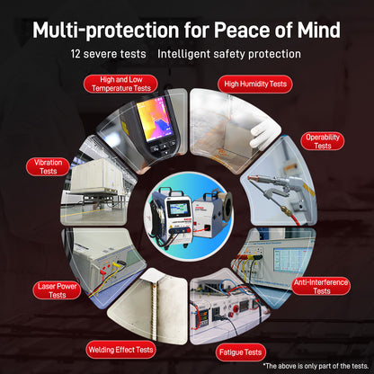 SFX 1200W Air-Cooled Handheld Fiber Laser Welder 2-in-1 Welding & Cleaning 220V Portable Laser Welding Machine with Auto Wire Feeder for Metal Stainless Steel Aluminum Copper