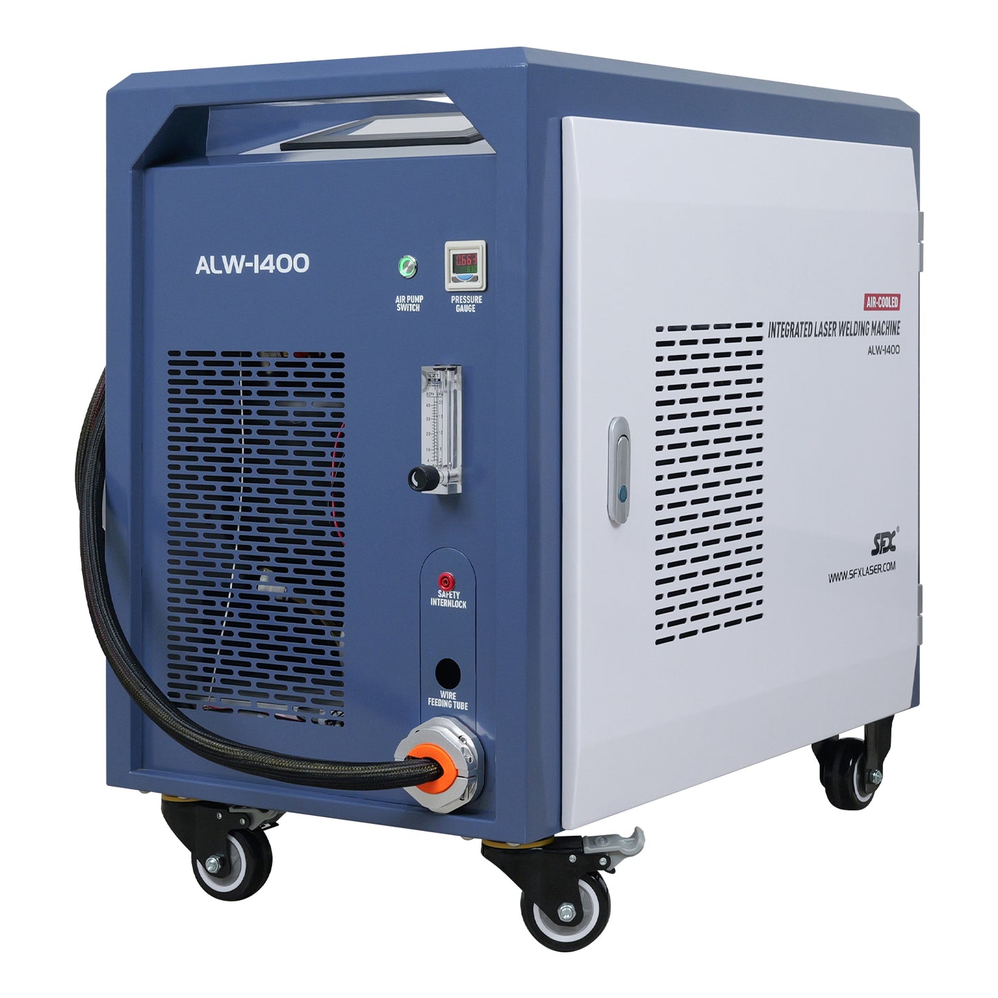 SFX 1400W Air-Cooled Fiber Laser Welder Handheld Laser Welding Machine with Self-Generated Protective Gas 3-in-1 Welder Cutter Cleaner for Carbon Steel