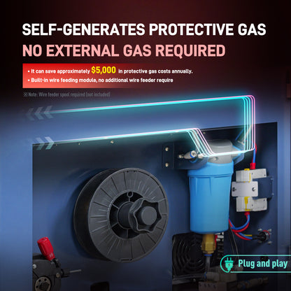 SFX 1400W Air-Cooled Fiber Laser Welder Handheld Laser Welding Machine with Self-Generated Protective Gas 3-in-1 Welder Cutter Cleaner for Carbon Steel