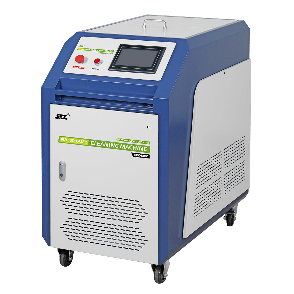 SFX Pulsed Laser Cleaning Machine 500W 1000W 2000W  Double Wobble Mobile Laser Rust Removal for Rust Oil Paint Coating Plating