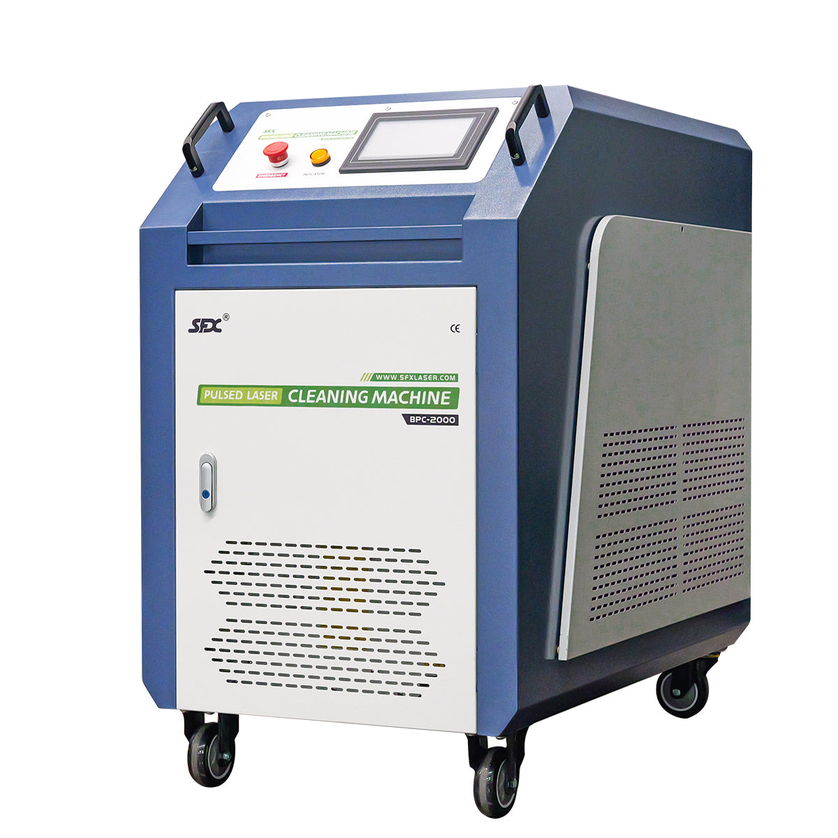SFX Pulsed Laser Cleaning Machine 500W 1000W 2000W  Double Wobble Mobile Laser Rust Removal for Rust Oil Paint Coating Plating