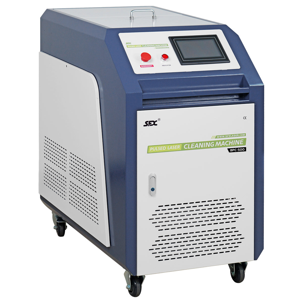 SFX Pulsed Laser Cleaning Machine 500W 1000W 2000W  Double Wobble Mobile Laser Rust Removal for Rust Oil Paint Coating Plating