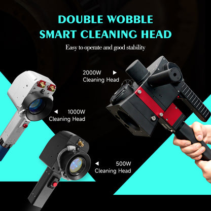 SFX Pulsed Laser Cleaning Machine 500W 1000W 2000W  Double Wobble Mobile Laser Rust Removal for Rust Oil Paint Coating Plating