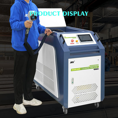 SFX Pulsed Laser Cleaning Machine 500W 1000W 2000W  Double Wobble Mobile Laser Rust Removal for Rust Oil Paint Coating Plating