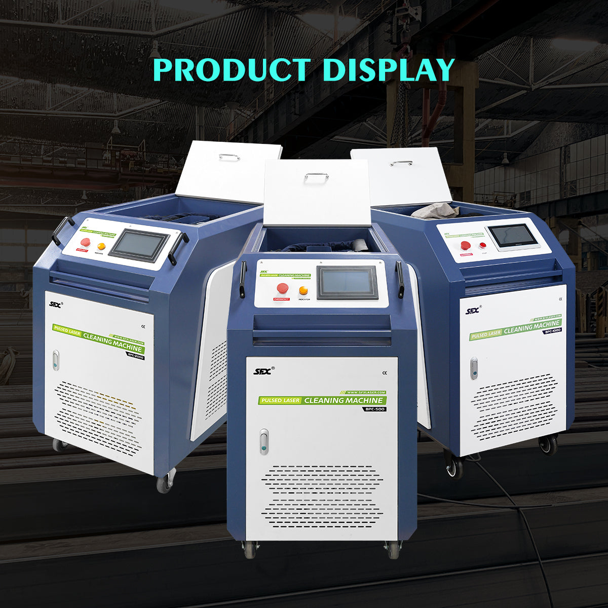 SFX Pulsed Laser Cleaning Machine 500W 1000W 2000W  Double Wobble Mobile Laser Rust Removal for Rust Oil Paint Coating Plating