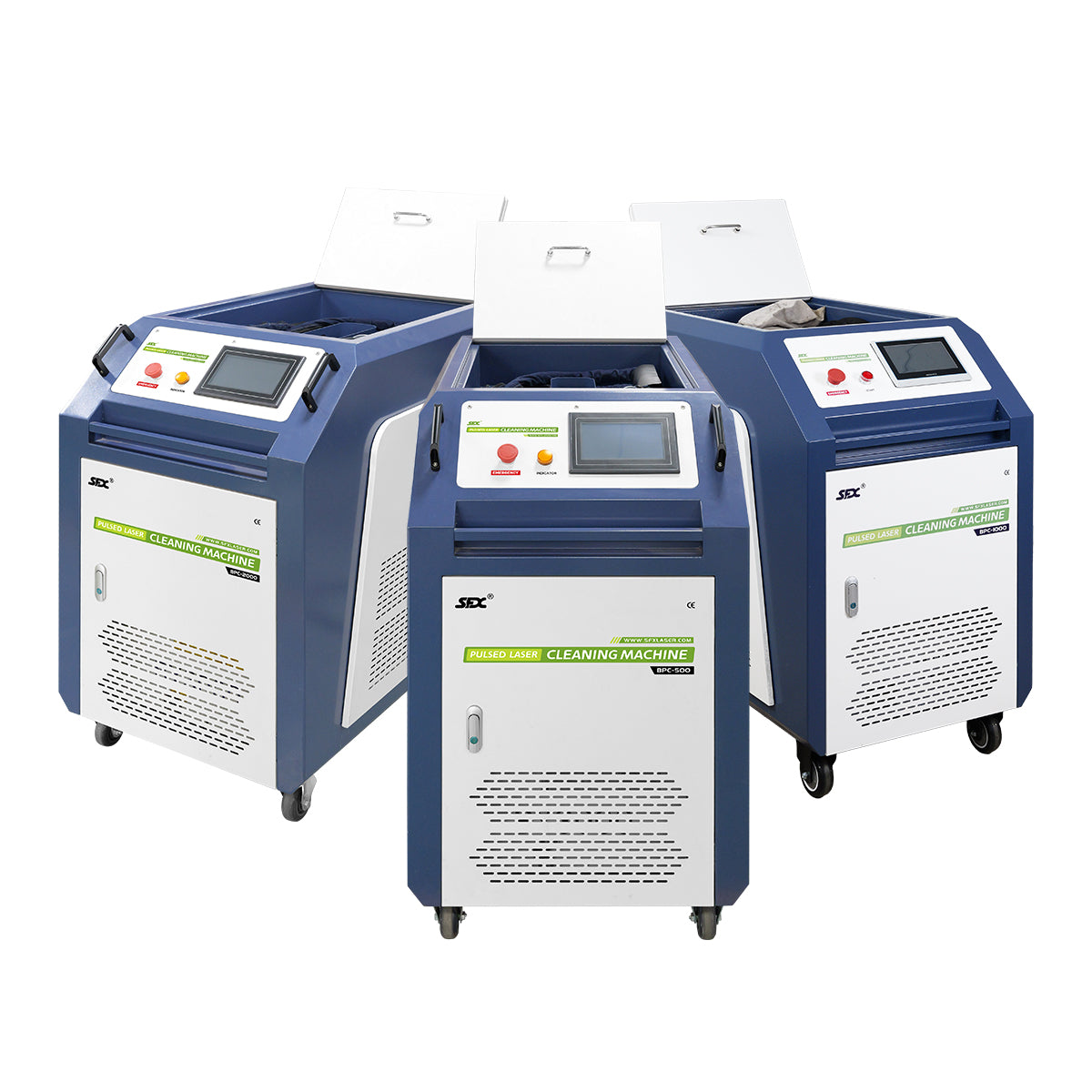 SFX Pulsed Laser Cleaning Machine 500W 1000W 2000W  Double Wobble Mobile Laser Rust Removal for Rust Oil Paint Coating Plating