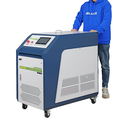 SFX Pulsed Laser Cleaning Machine 500W 1000W 2000W  Double Wobble Mobile Laser Rust Removal for Rust Oil Paint Coating Plating