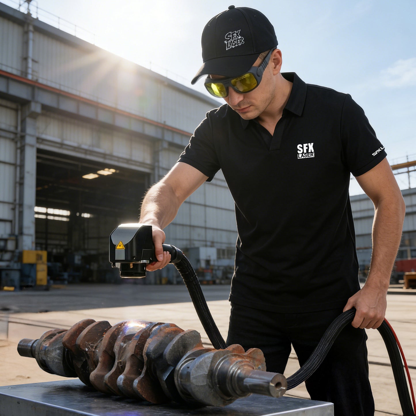 SFX Workwear 3-Piece Bundle Set Baseball Cap Breathable Vest Polo Shirt