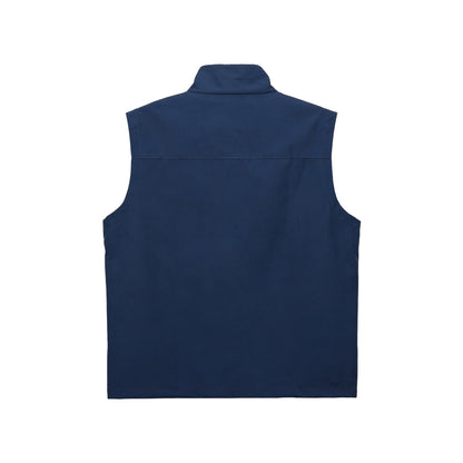 SFX Breathable Vest with 3D Silicone Logo Lightweight Zippered Polyester Utility Vest for Industrial & Outdoor Use