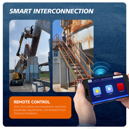 SFX 2000W Laser Cleaning Machine 300mm Scan Width Laser Rust Removal with Smart Control & Anti-Freeze System Laser Cleaner for Metal Paint Oil