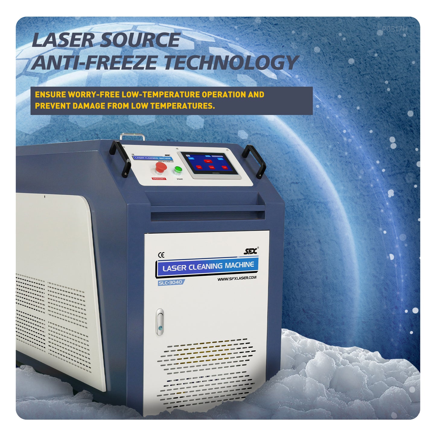 SFX 2000W Laser Cleaning Machine 300mm Scan Width Laser Rust Removal with Smart Control & Anti-Freeze System Laser Cleaner for Metal Paint Oil