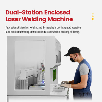 SFX Dual-Station Enclosed Fiber Laser Welding Machine 1500W 2000W 3000W Platform Automatic Laser Welder