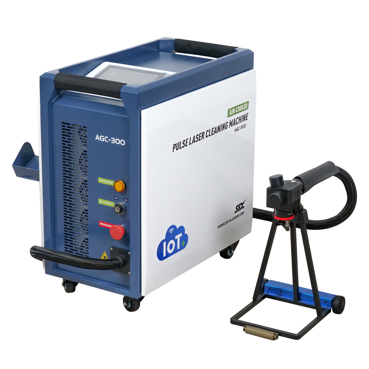 SFX G-Series Air-cooled Laser Cleaner 300W IOT Pulsed Laser Rust Removal for Metal Rust Oil Graffiti Painting Coating