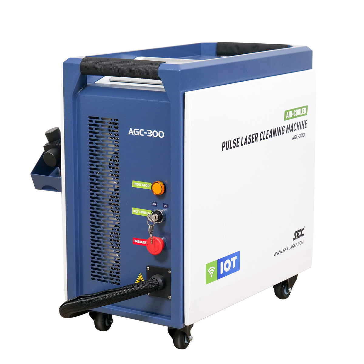 SFX G-Series Air-cooled Laser Cleaner 300W IOT Pulsed Laser Rust Removal for Metal Rust Oil Graffiti Painting Coating