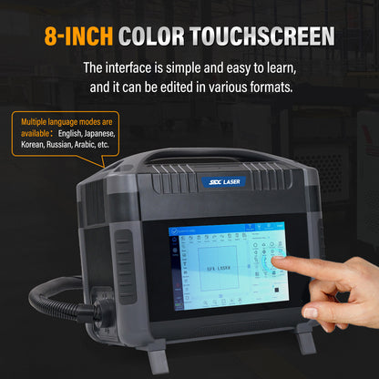 SFX 20W 30W 50W PRO Portable Laser Marking Machine with 100*100mm Field Lens Handheld Fiber Marker Engraver for Metal and Non-metals