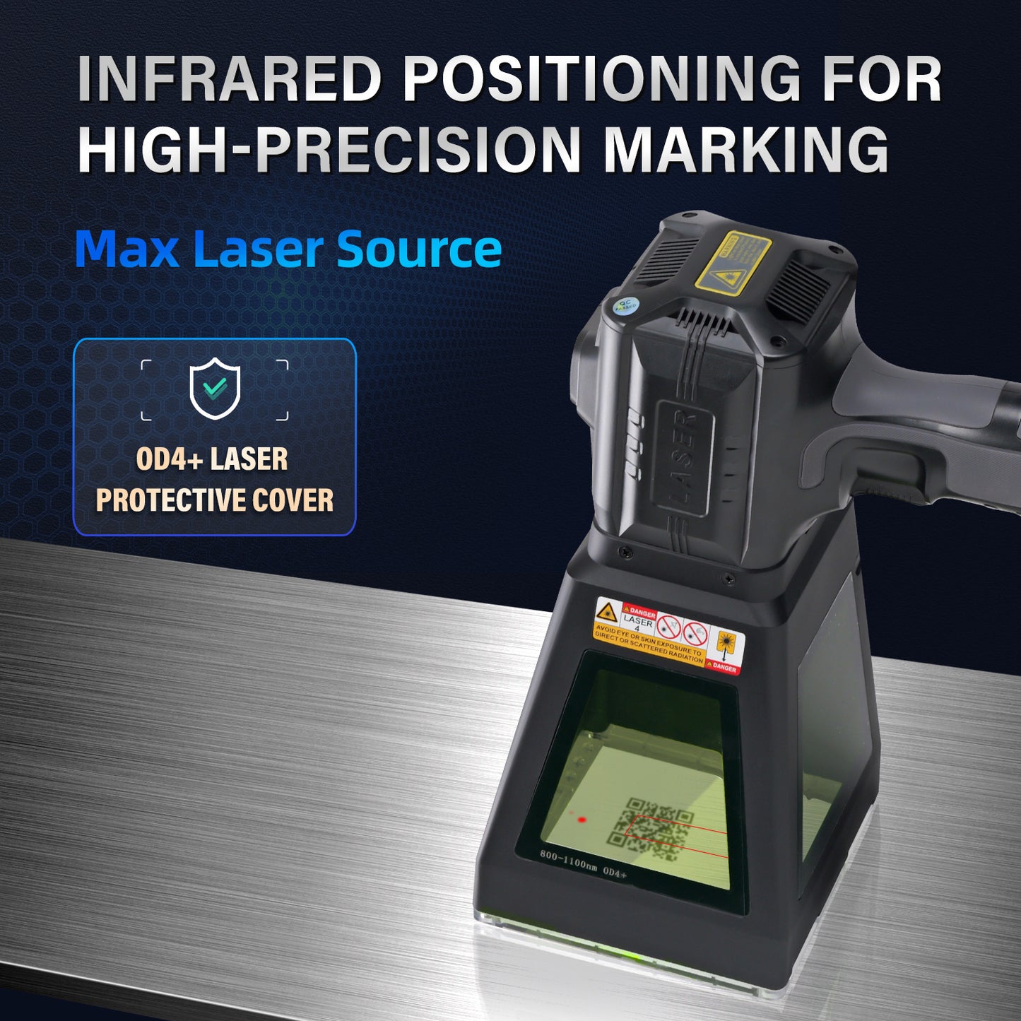 SFX 20W 30W 50W PRO Portable Laser Marking Machine with 100*100mm Field Lens Handheld Fiber Marker Engraver for Metal and Non-metals