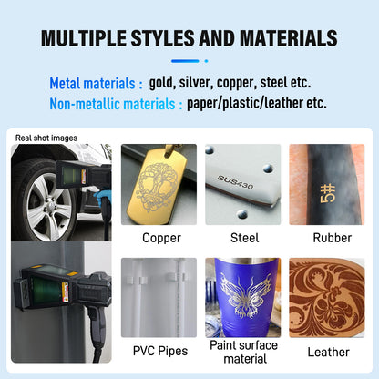 SFX 20W 30W 50W PRO Portable Laser Marking Machine with 100*100mm Field Lens Handheld Fiber Marker Engraver for Metal and Non-metals