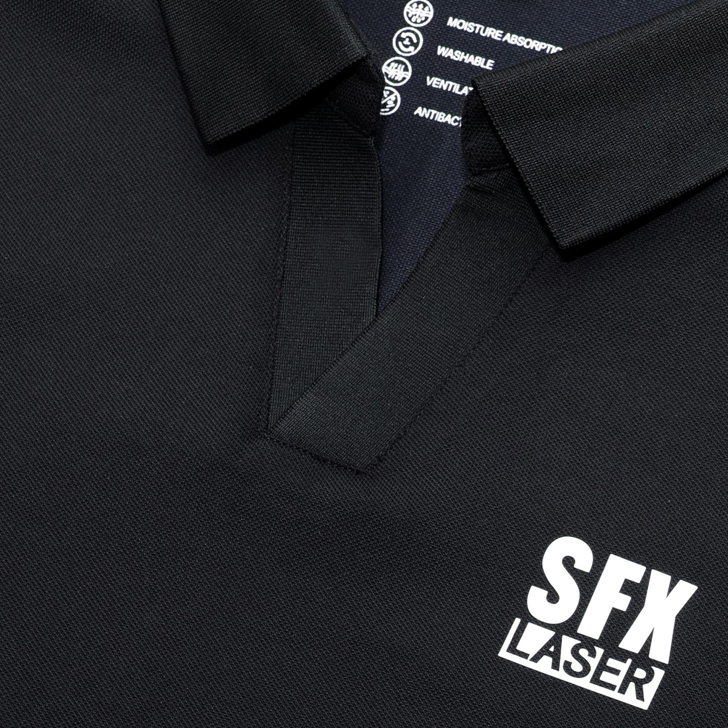 SFX Premium Polo Shirt with 3D Silicone Logo Cotton Ice Silk Stretch Work Shirt
