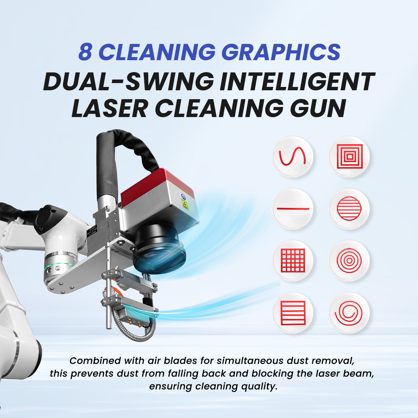 SFX Robotic Laser Cleaning Machine 6-Axis Collaborative Robotic Arm Automatic Rust Paint Remover for Industrial Casting, Rail Transit Cleaning