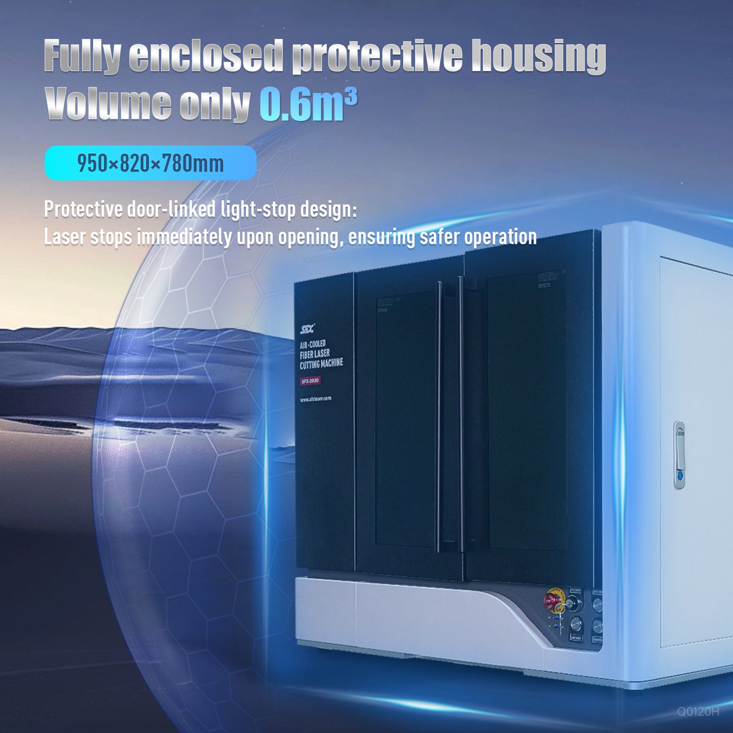 SFX 1200W 1500W 2000W 3000W Fiber Laser Cutter Air-Cooled Precision Fiber Laser Cutting Machine for Stainless Steel Aluminum Copper