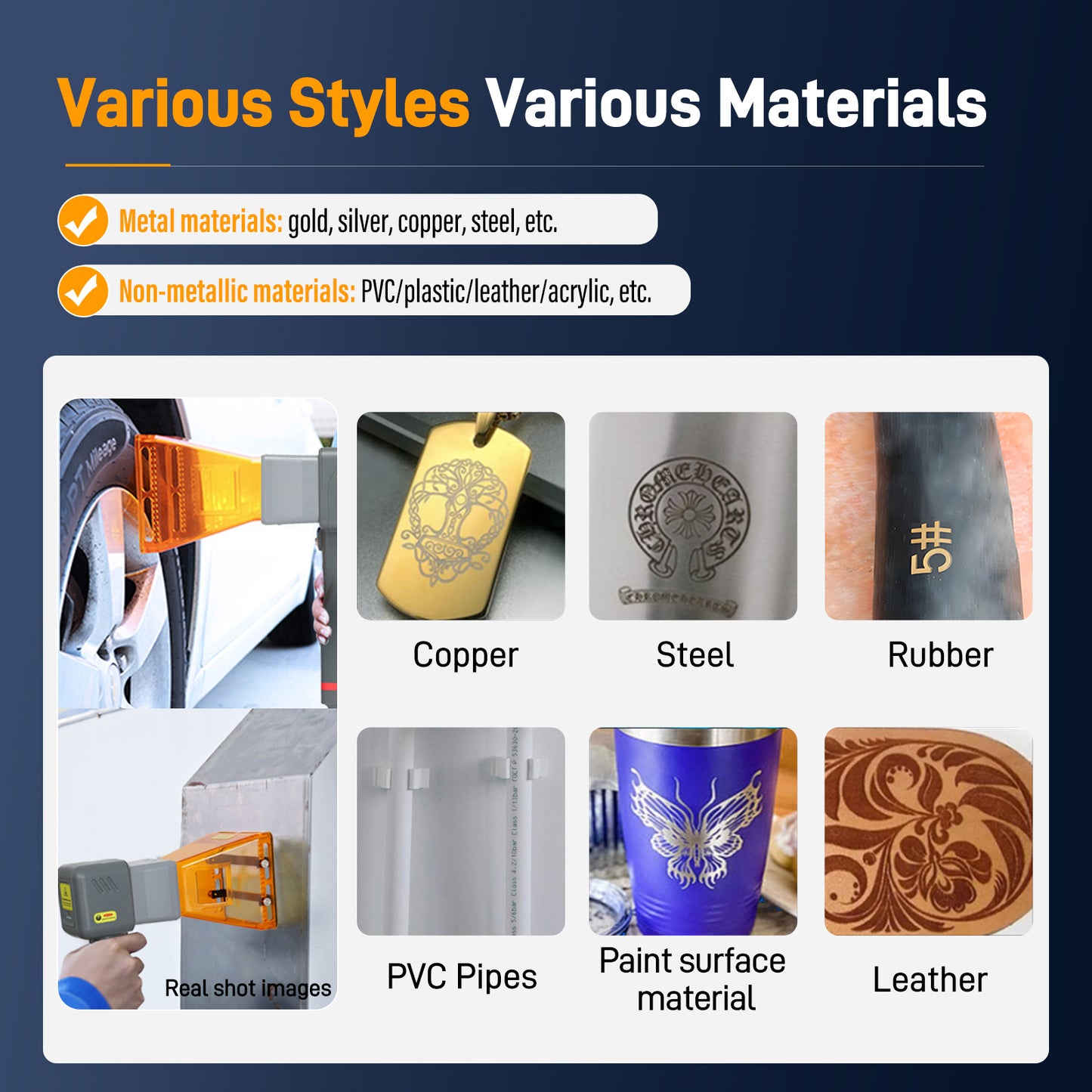 SFX 60W Portable Fiber Laser Engraver Handheld Laser Marking Machine Fiber Laser Marker for Metal & Non-Metal Materials