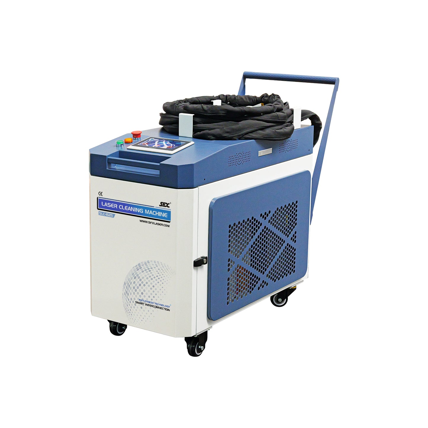 SFX Laser Cleaning Machine SLC Series Laser Rust Removal Scan Width Up to 500mm Laser Cleaner with Smart Control & Anti-Freeze System Laser Cleaner for Metal Paint Oil