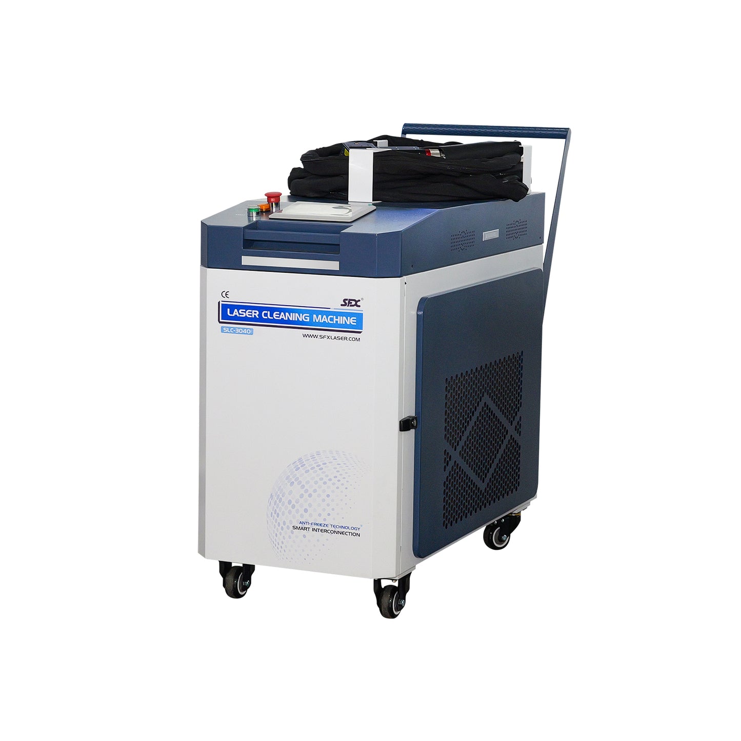 SFX Laser Cleaning Machine SLC Series Laser Rust Removal Scan Width Up to 500mm Laser Cleaner with Smart Control & Anti-Freeze System Laser Cleaner for Metal Paint Oil