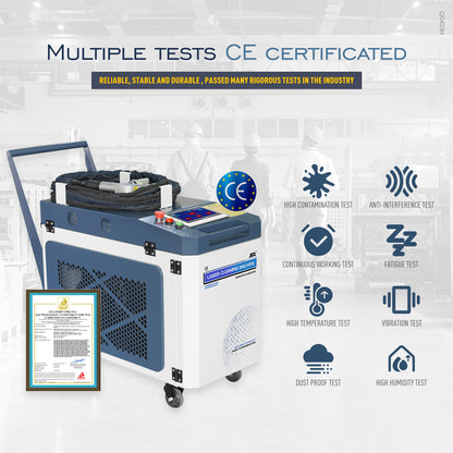 SFX Laser Cleaning Machine SLC Series Laser Rust Removal Scan Width Up to 500mm Laser Cleaner with Smart Control & Anti-Freeze System Laser Cleaner for Metal Paint Oil