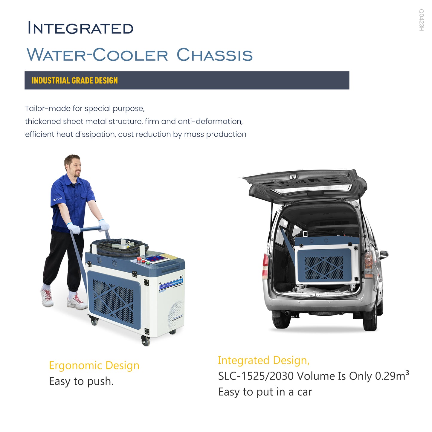SFX Laser Cleaning Machine SLC Series Laser Rust Removal Scan Width Up to 500mm Laser Cleaner with Smart Control & Anti-Freeze System Laser Cleaner for Metal Paint Oil