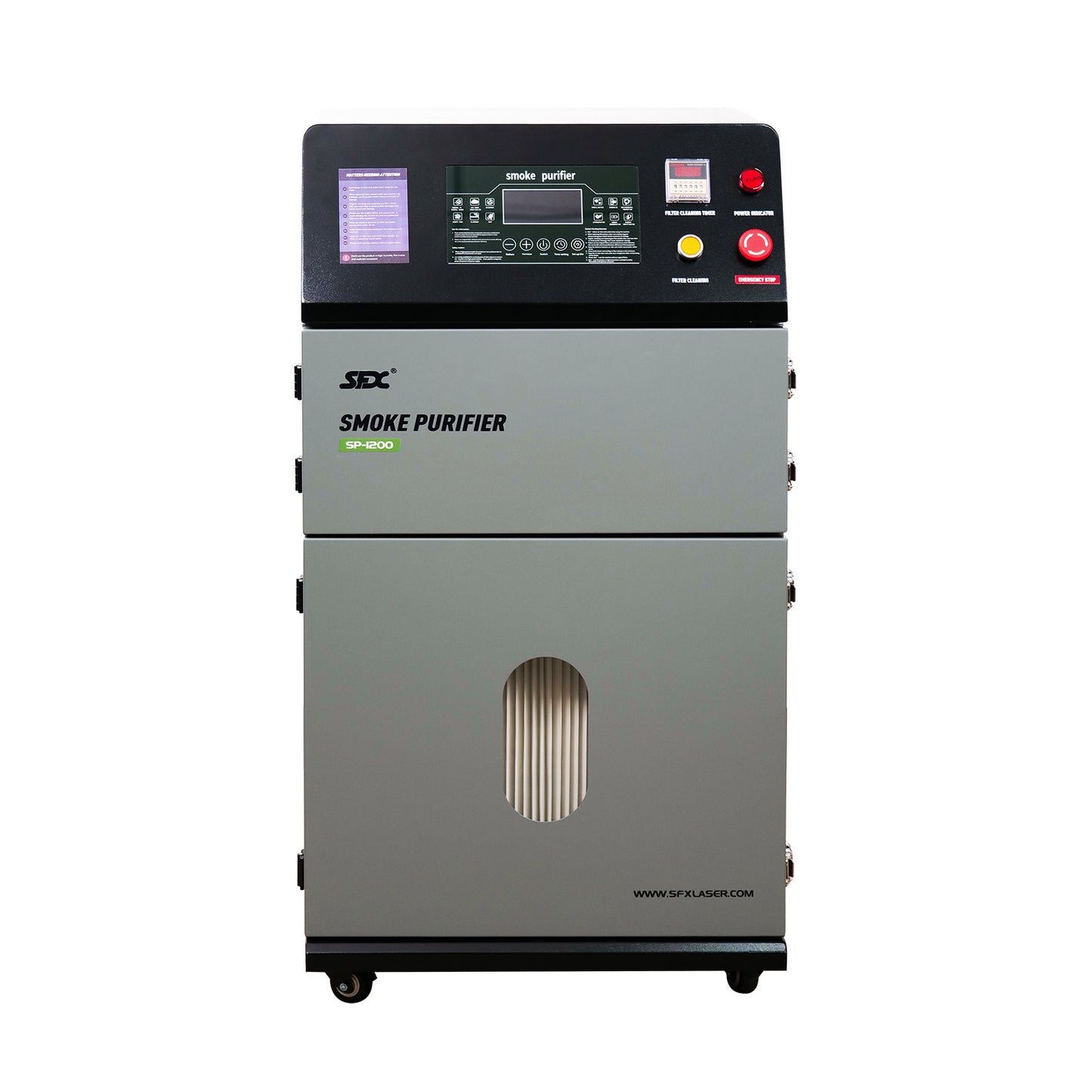 SFX 1200W Smoke Purifier 2000m³/h High Efficiency Laser Fume Extractor with Automatic Pulse Jet Cleaning for Laser Marker Engraver Cutter Welder
